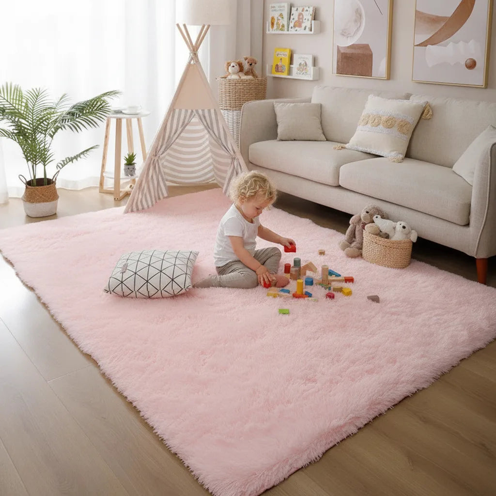 Tapis enfant fourrure douce