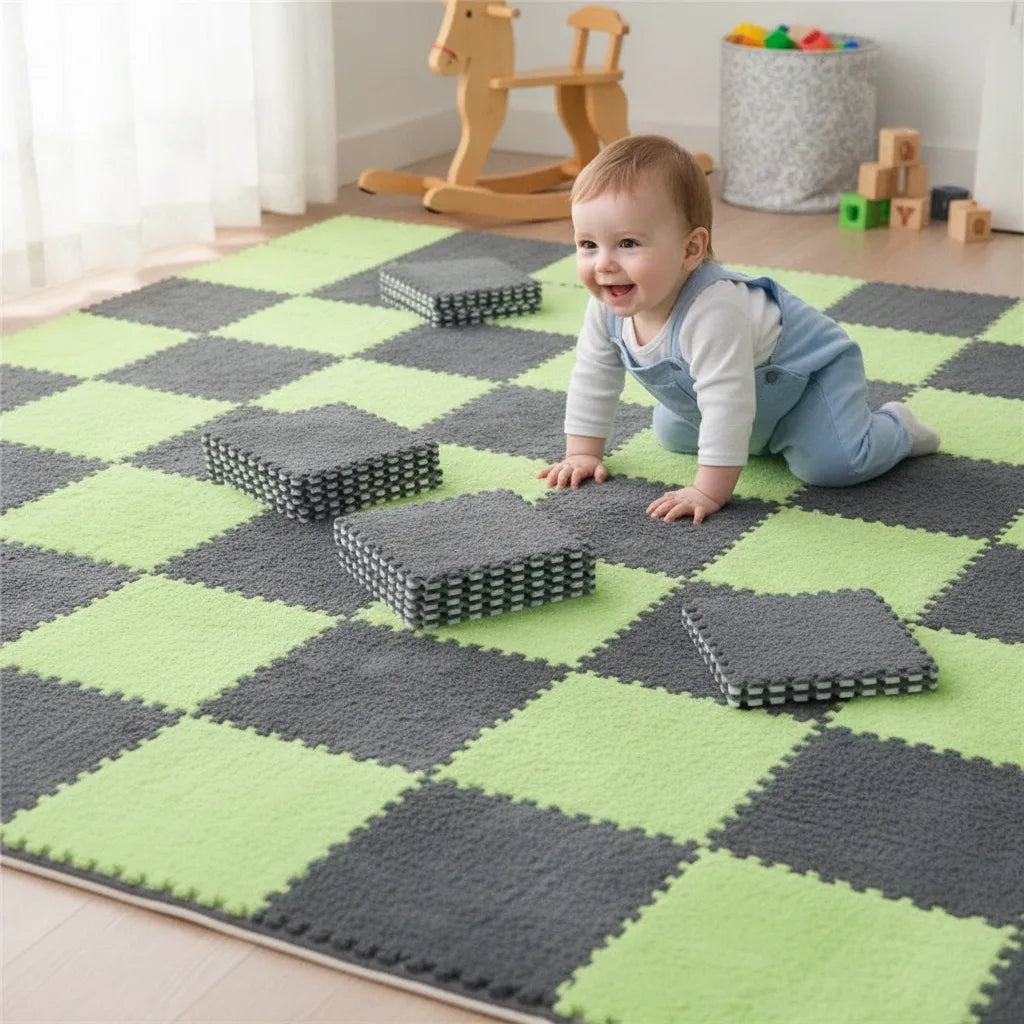Tapis puzzle enfant dalles douces