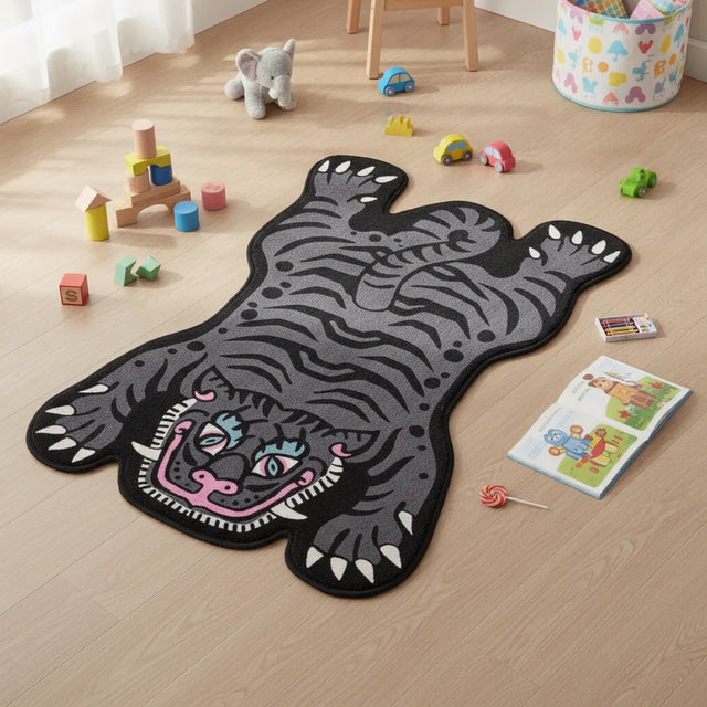 Tapis enfant tigre dessiné