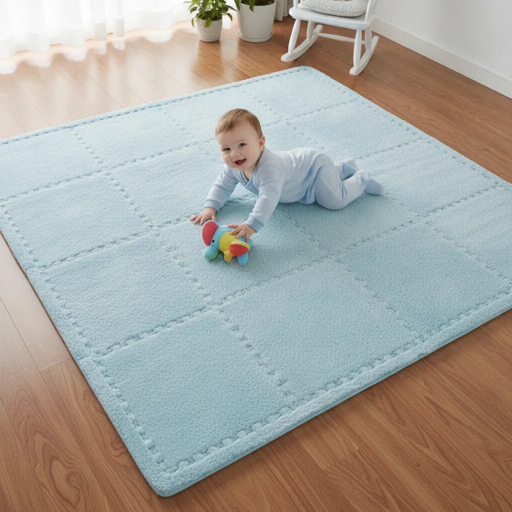 Tapis puzzle bébé dalles velours