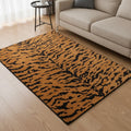 Tapis motif animal tigre et zèbre