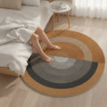 Tapis rond scandinave moelleux