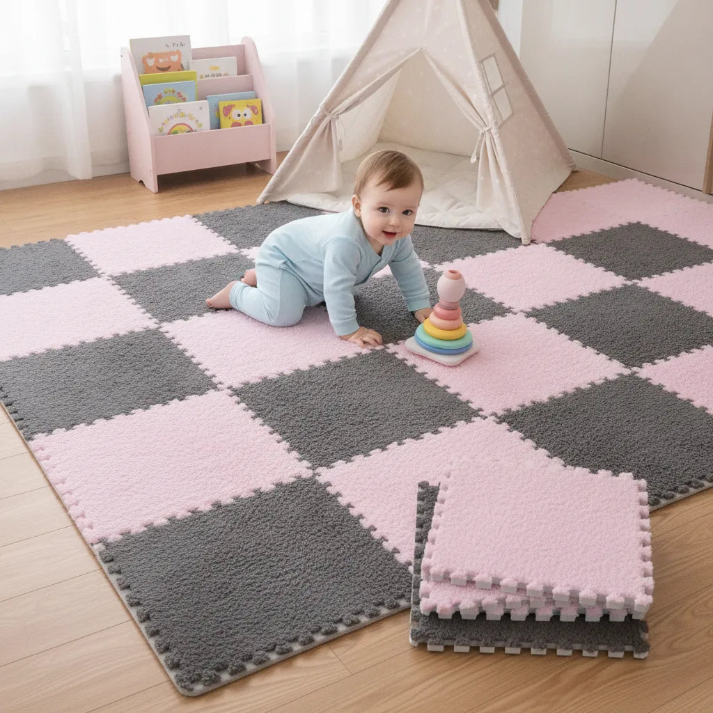 Tapis puzzle enfant dalles douces