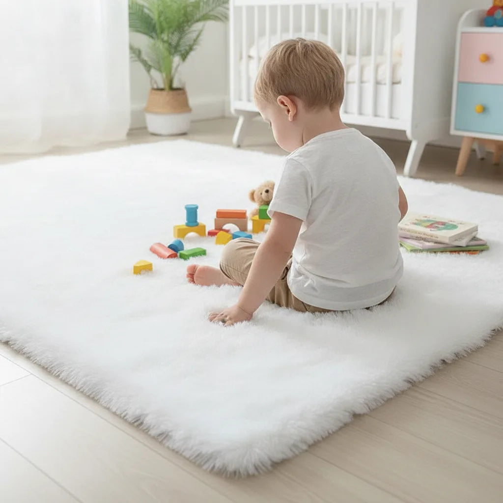 Tapis enfant fourrure douce