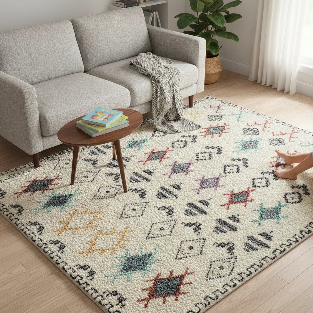 Tapis de salon berbère moelleux