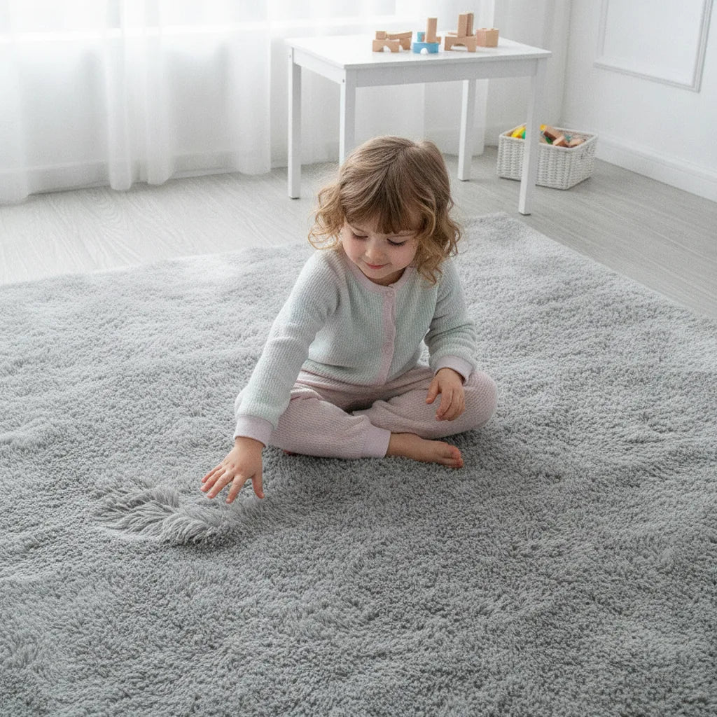 Tapis enfant fourrure douce