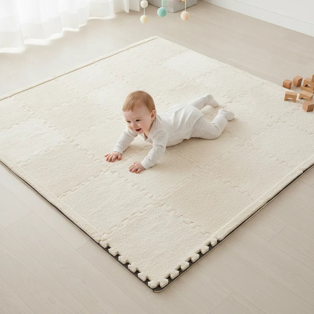 Tapis puzzle bébé dalles velours