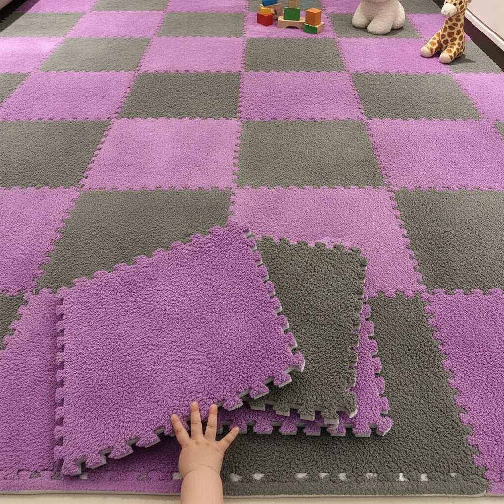 Tapis puzzle enfant dalles douces