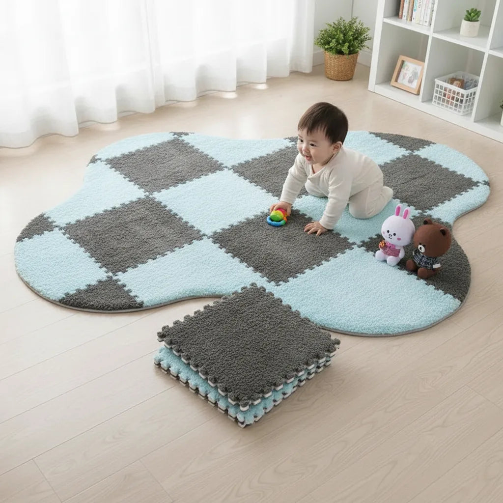 Tapis puzzle enfant dalles douces